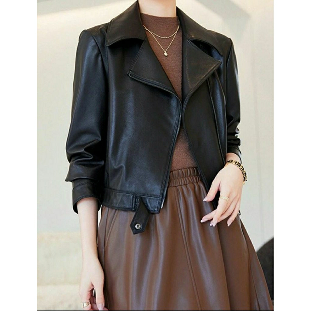 jaket kulit wanita | jaket muslimah | jaket crop | jaket korea | jaket modern | jaket wanita casual 
