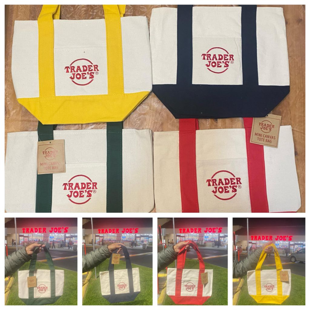 Trader Joe Original Canvas MINI Tote bag - hand carry USA - Trader Joe's