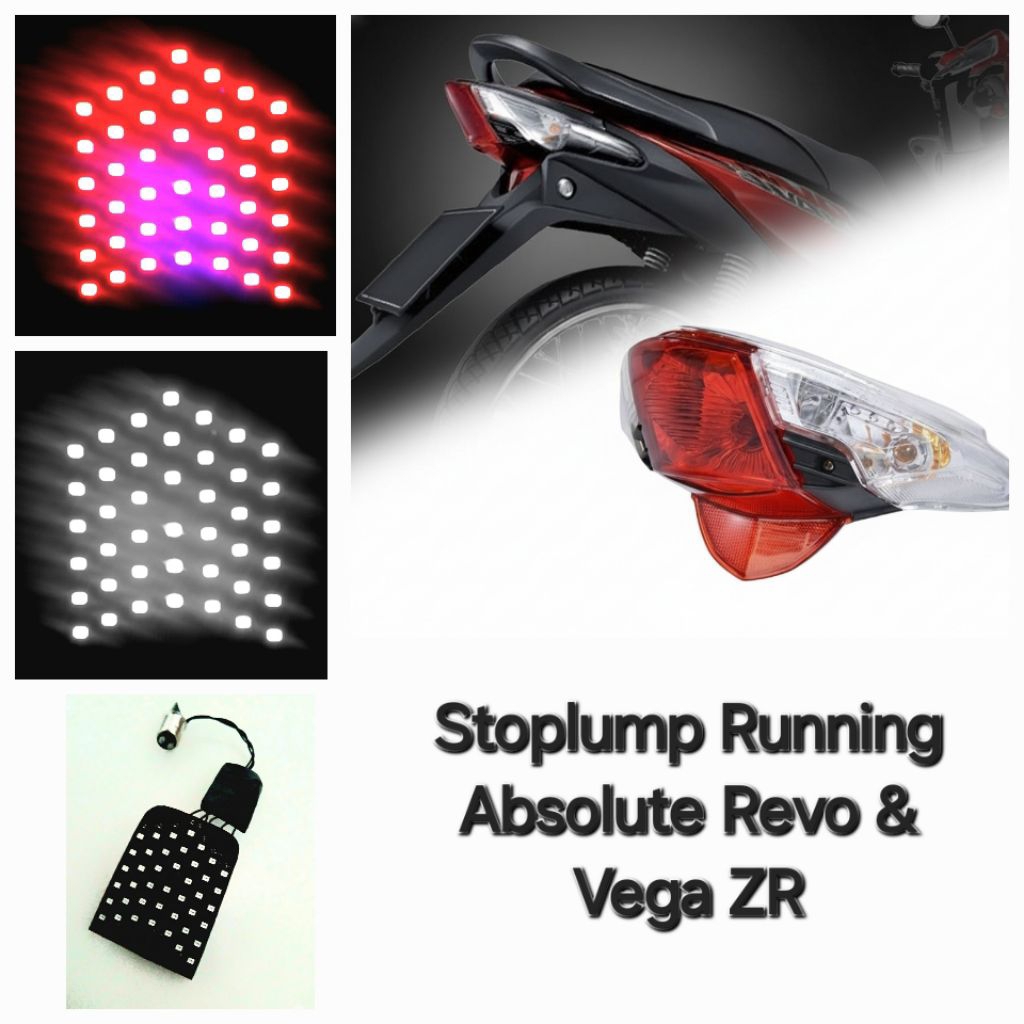 Stoplump Running Absolute Revo / Vega ZR 8 Mode Otomatis (PNP) Lampu Rem Belakang Variasi Custom