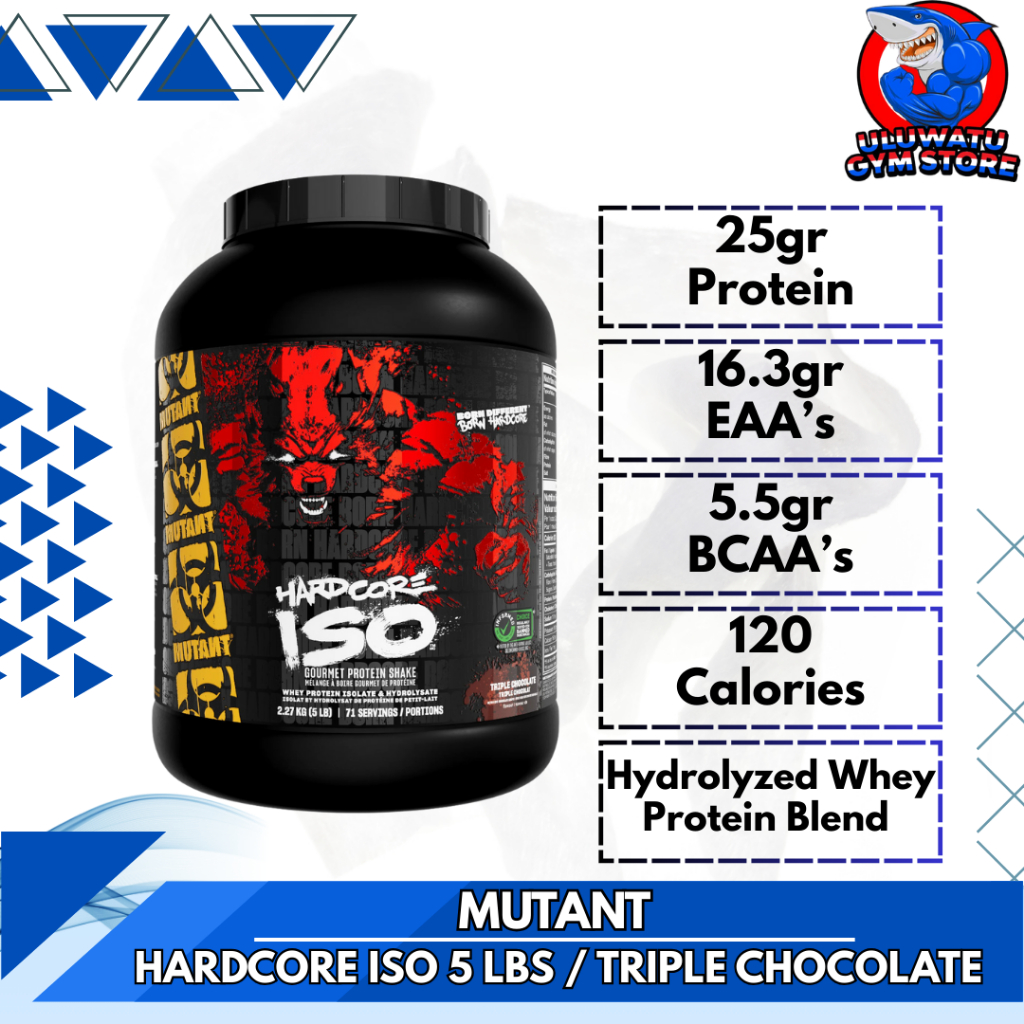 MUTANT Hardcore ISO 100% Whey Isolate 5 lbs Import USA Protein Wpi Surge 5lbs