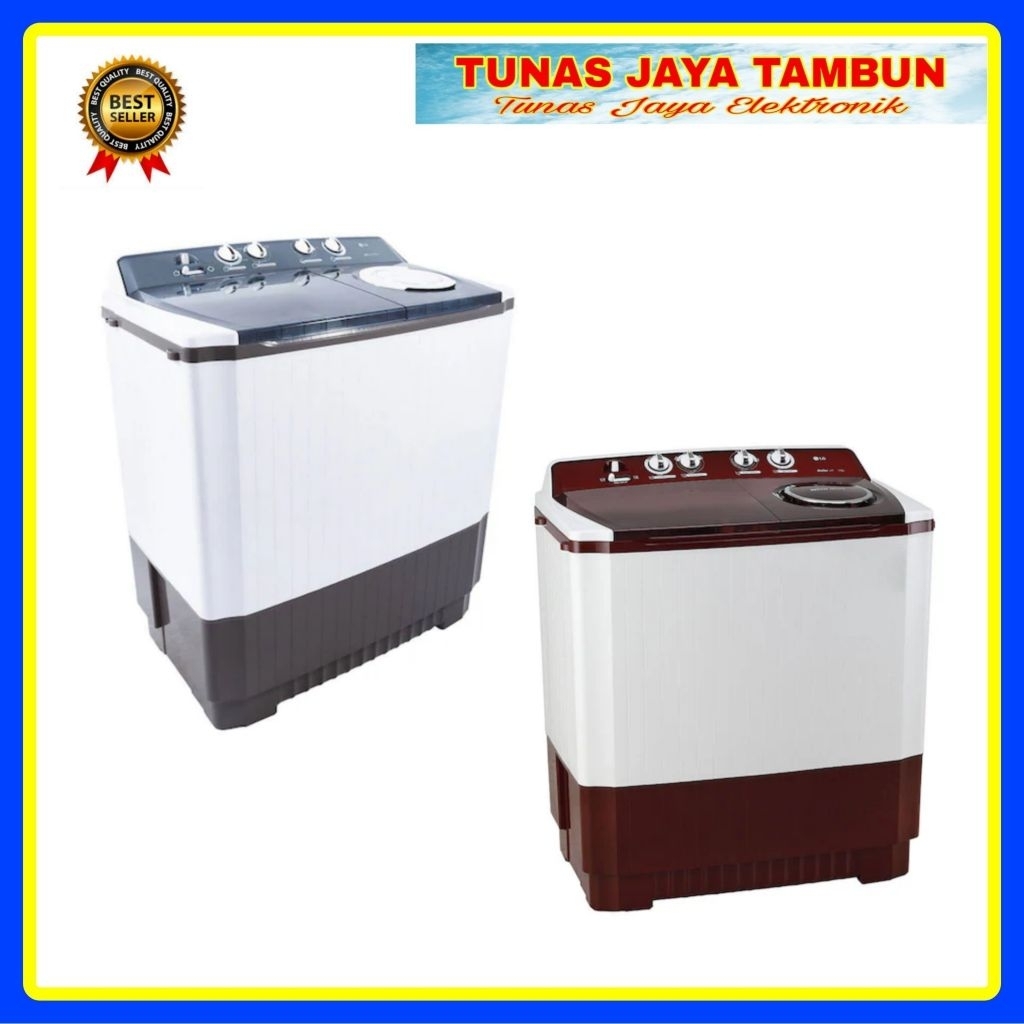 MESIN CUCI LG P 9050 R / Mesin cuci LG 2 Tabung 9 kg / Mesin cuci LG P 9050 RTB