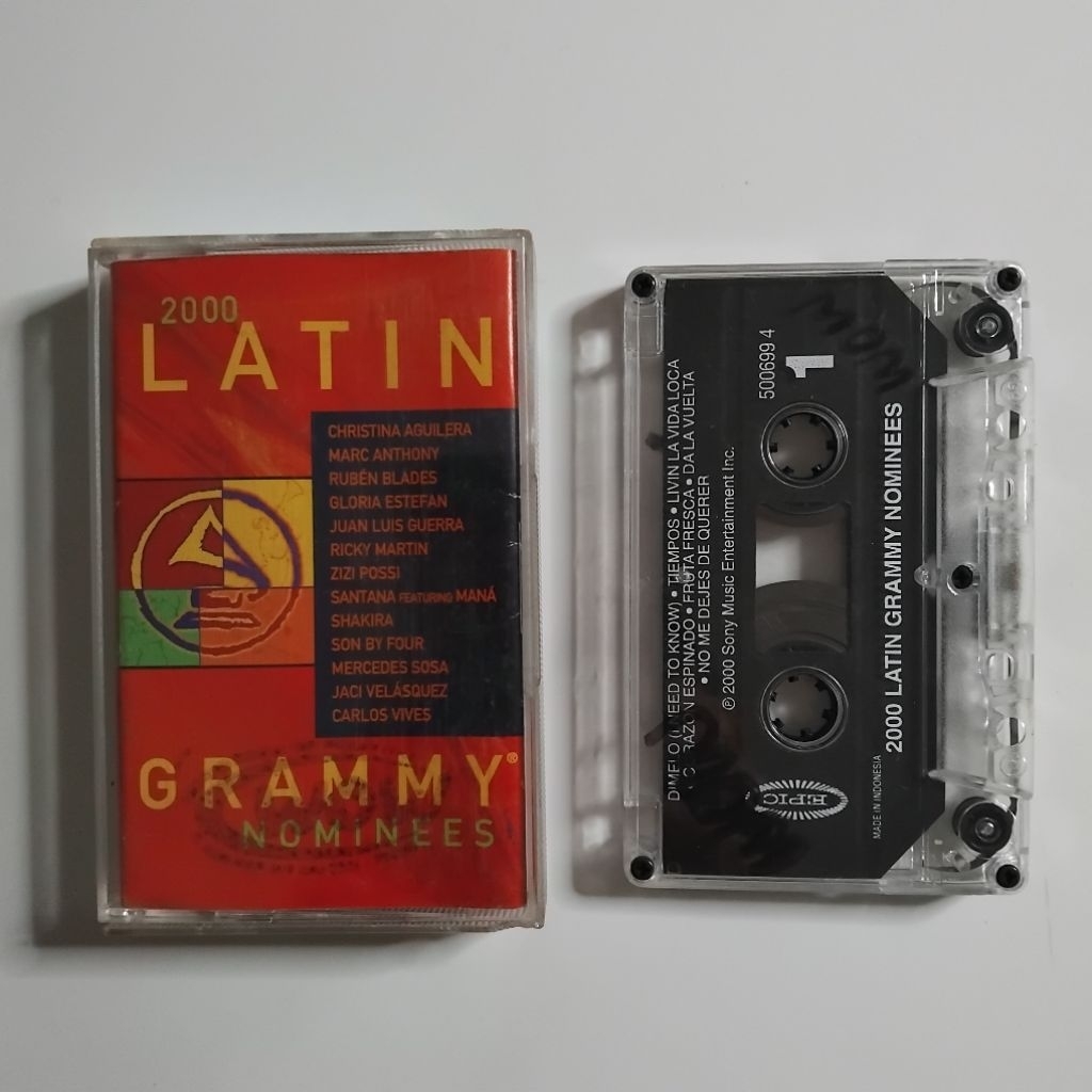 Kaset Pita Latin Grammy Nominees 2000 Marc Anthony Gloria Estefan Shakira Ricky Martin Santana Chris
