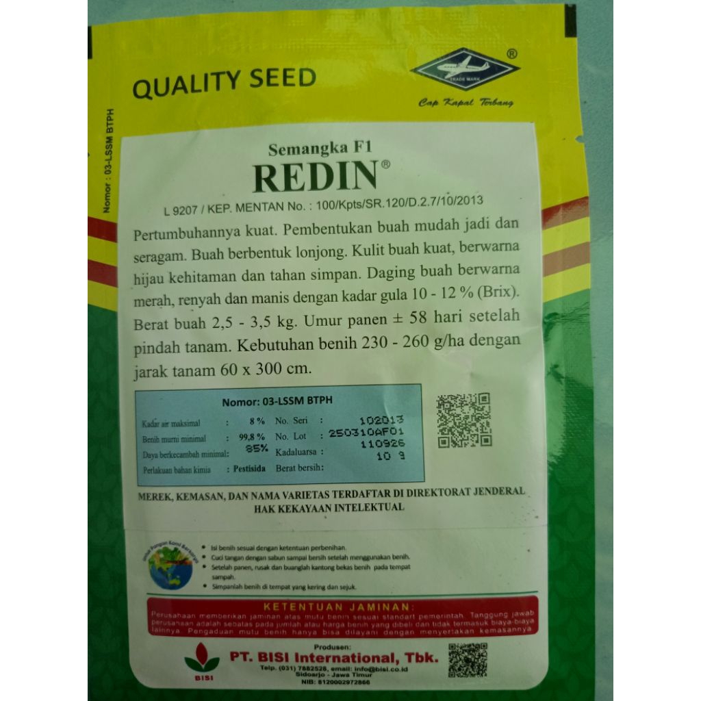 BENIH SEMANGKA REDIN F1 10 GR