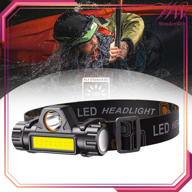 Senter Kepala Berkemah Super Terang Headlamp Hiking Rechargeable Senter Kepala Outdoor Senter Headla