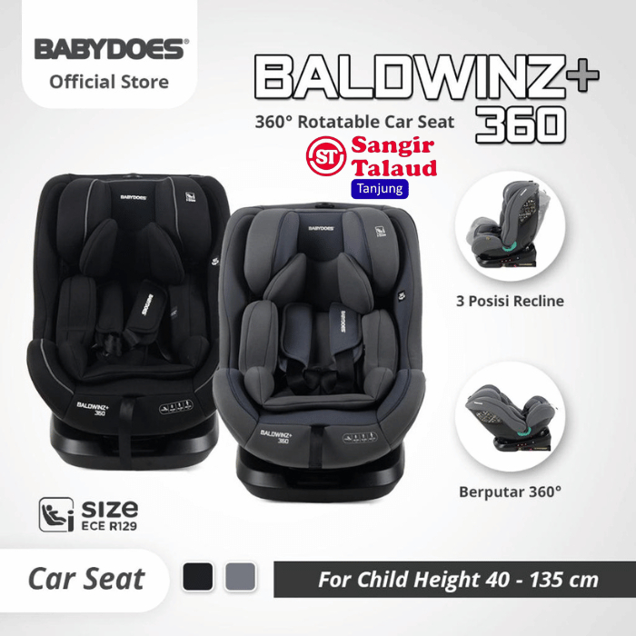 BABYDOES CARSEAT BALDWINZ+ 360° ROTATABLE CAR SEAT 360