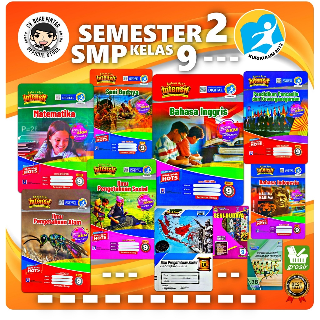 LKS SMP KELAS IX 9 SEMESTER 2 K13 | IPA IPS MATEMATIKA BAHASA INGGRIS PKN SENI BUDAYA PJOK PRAKARYA 