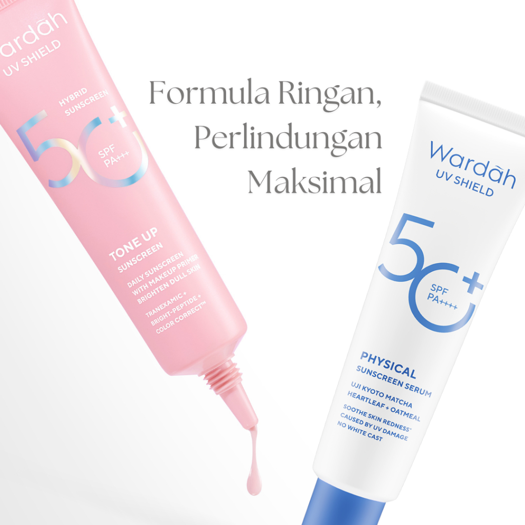 Wardah Tone Up Suncreen SPF 50 + | Wardah Physical Suncreen SPF 50+ | Wardah Suncreen Pink