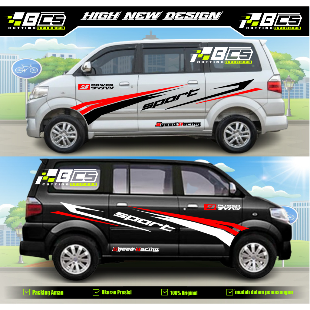 NEW Sticker stiker minibus grandmax luxio apv custom text termurah