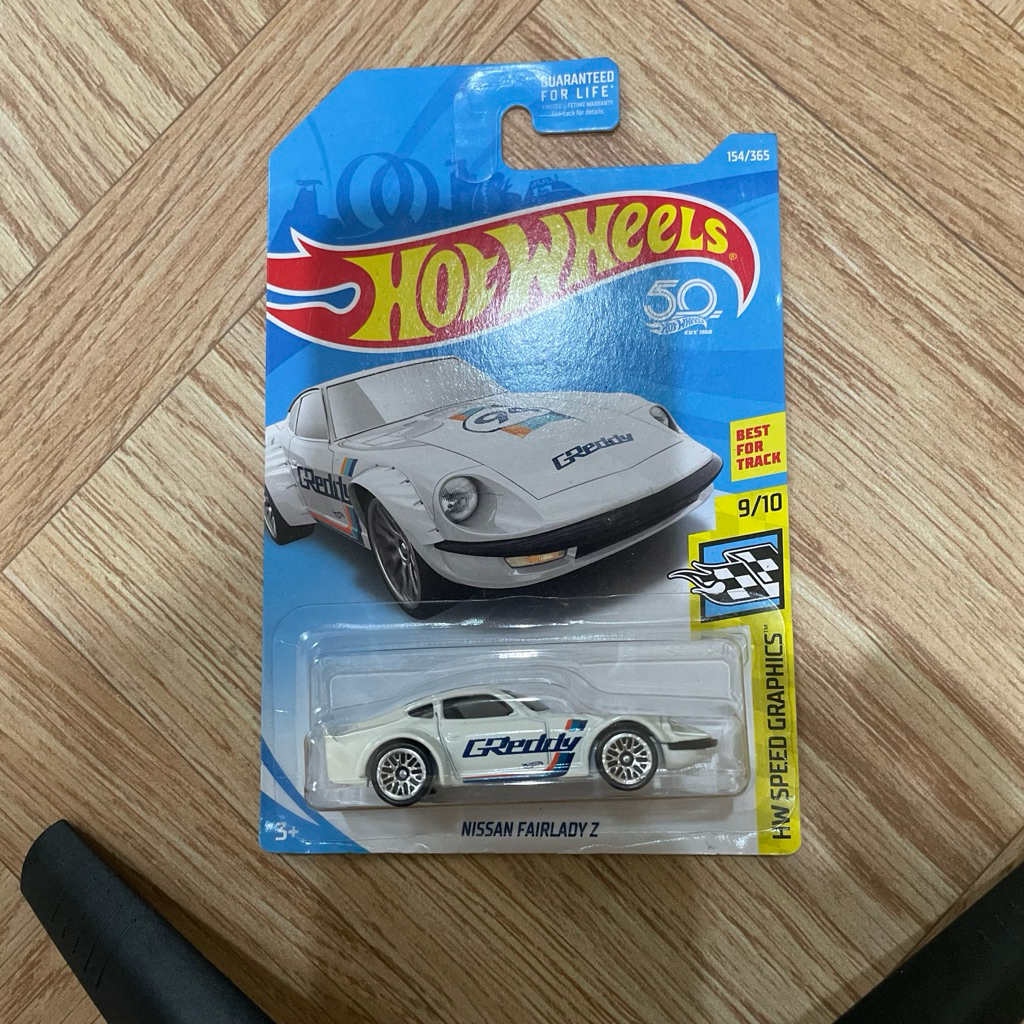 hotwheels nissan fairlady z greddy putih
