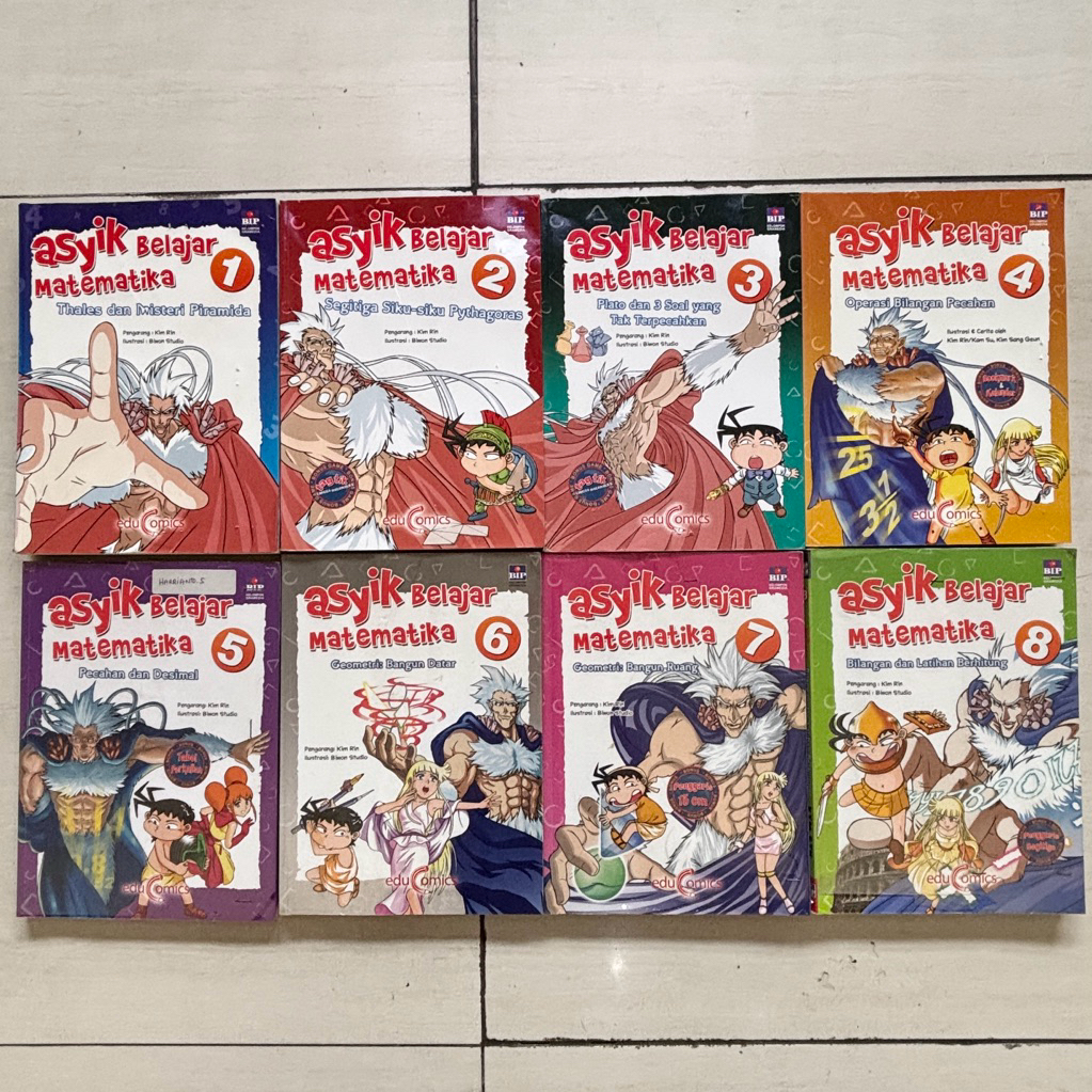 KOMIK EDUKASI ANAK [ORI] - Asyik Belajar Matematika FULL SET 8 BUKU