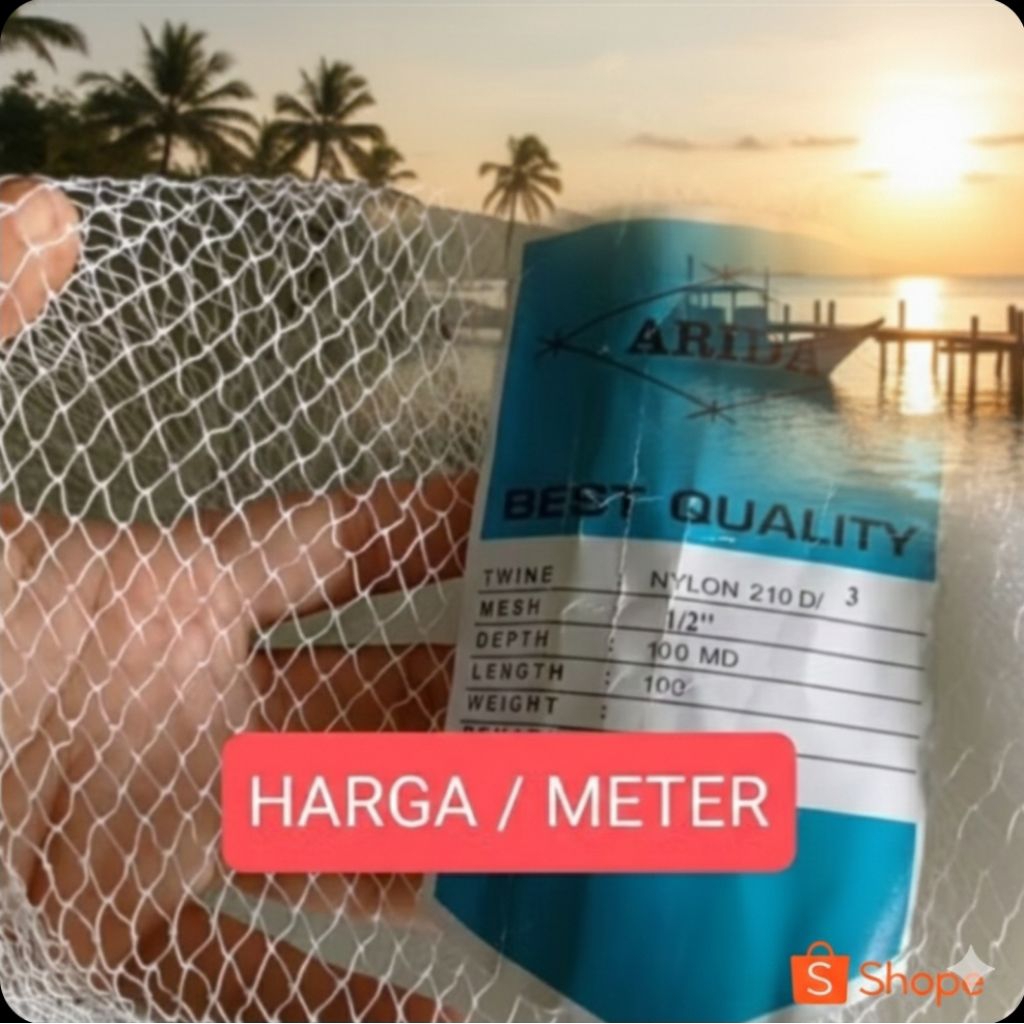 Jaring Anco Ikan Kecil ½ Inci – Bahan Nilon D3 | Jaring Jala / Arida Kuat
