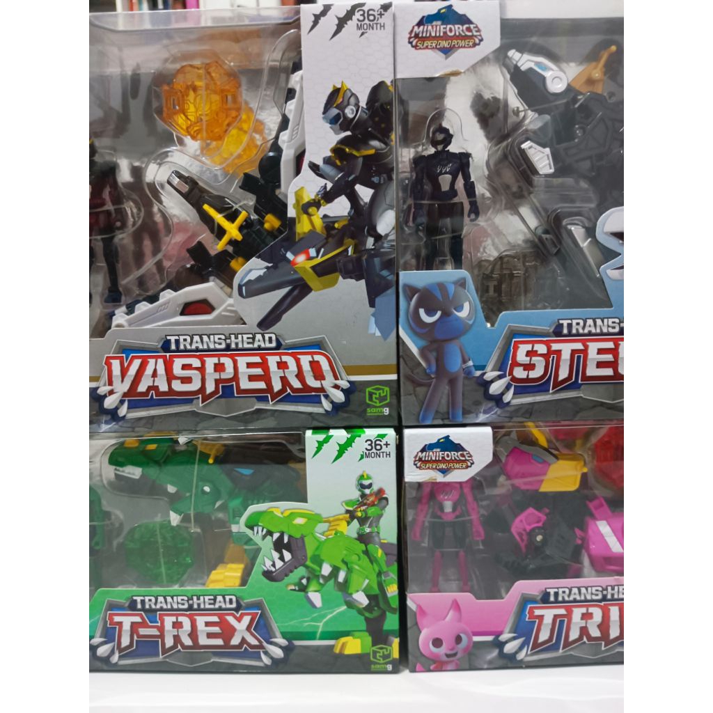 Mainan Anak Mini Force Miniforce Super Dino Power Trans head Figure Satuan