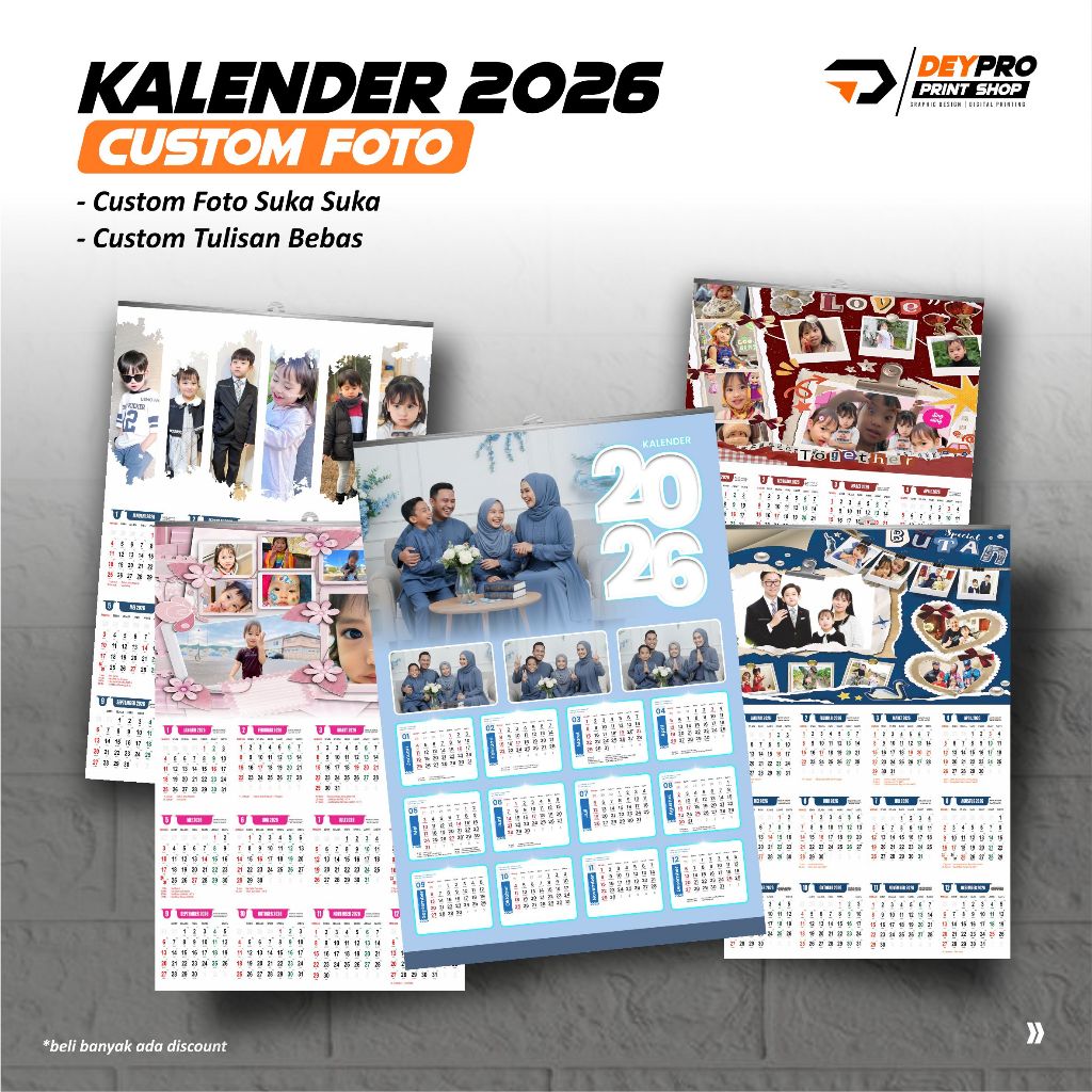 KALENDER 2026 CUSTOM FOTO KELUARGA | FOTO KALENDER | KALENDER TERBARU 2026