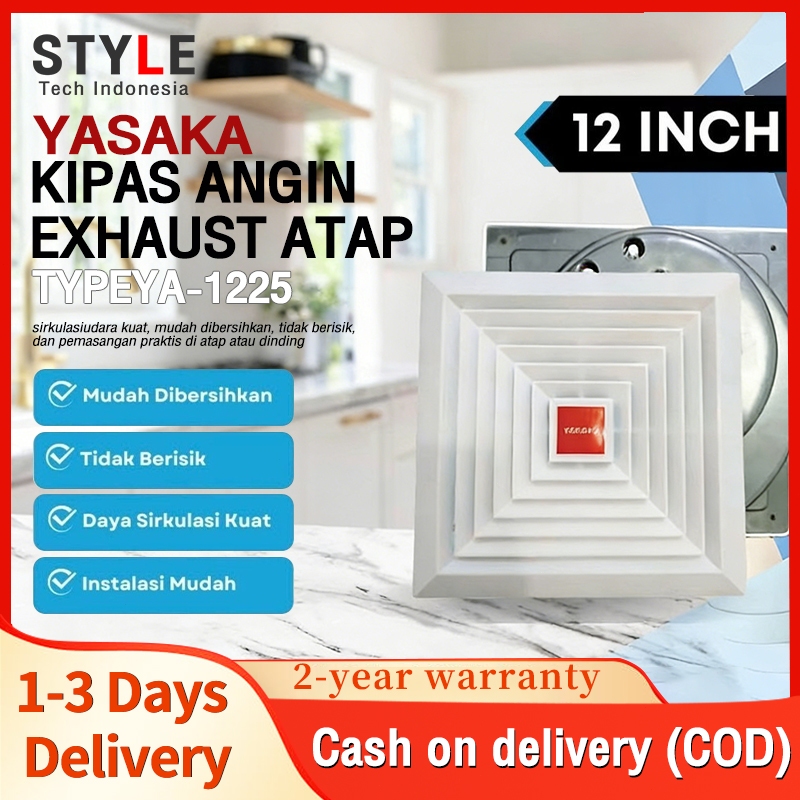 Exhaust Fan Blower 8/10/12 Inch: Ventilasi Udara Kapasitas Besar – Cocok Plafon/Dinding, Tahan Lama,