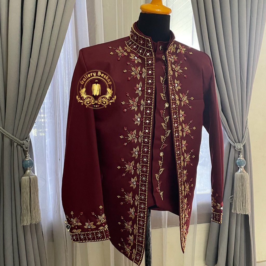 Baju pengantin pria/ busana pengantin pria/ basofi/ beskap muslim premium