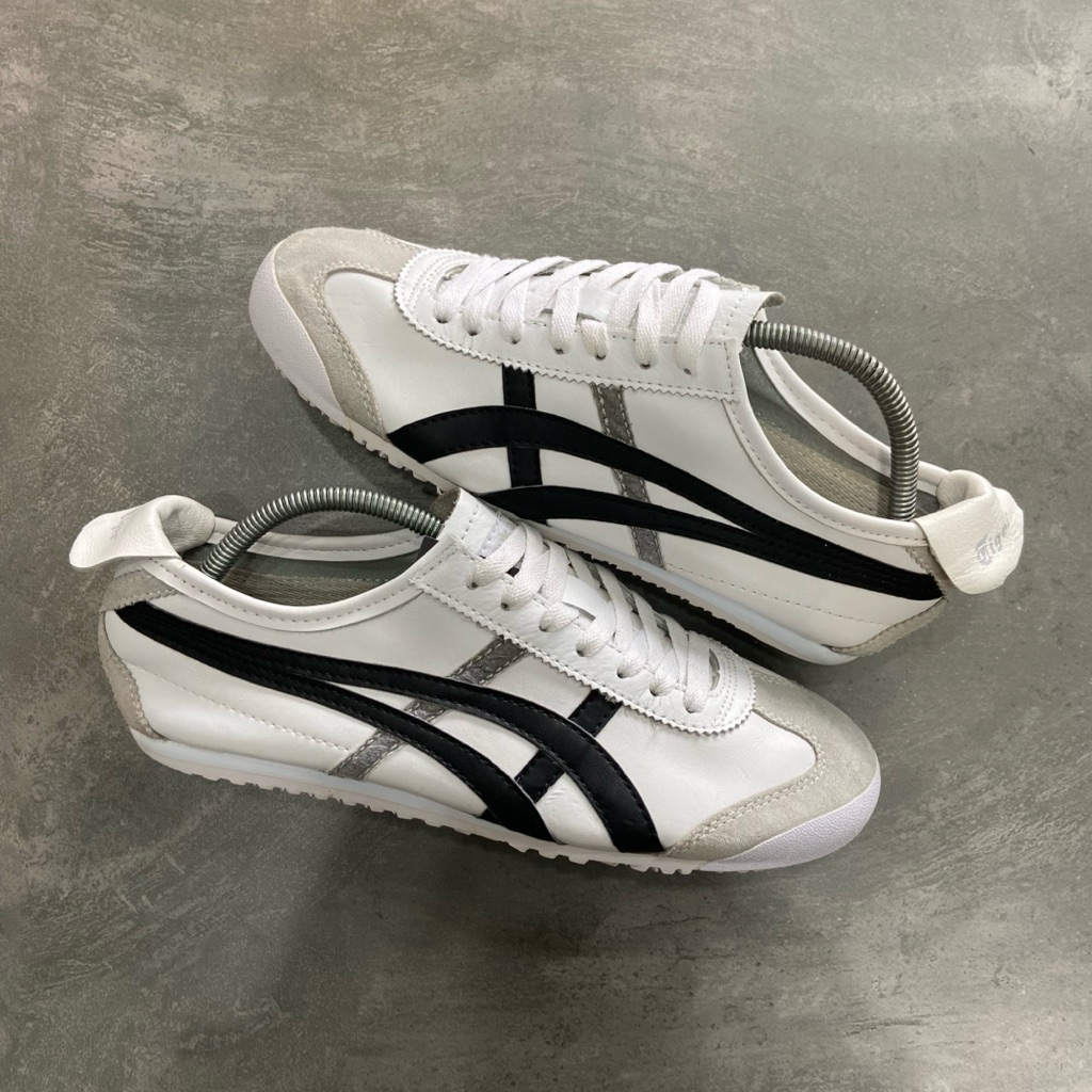[Size 42] Rare Onitsuka Tiger Mexico 66 Leather White Black Second Kondisi Mulus Nominus. Harga Baru