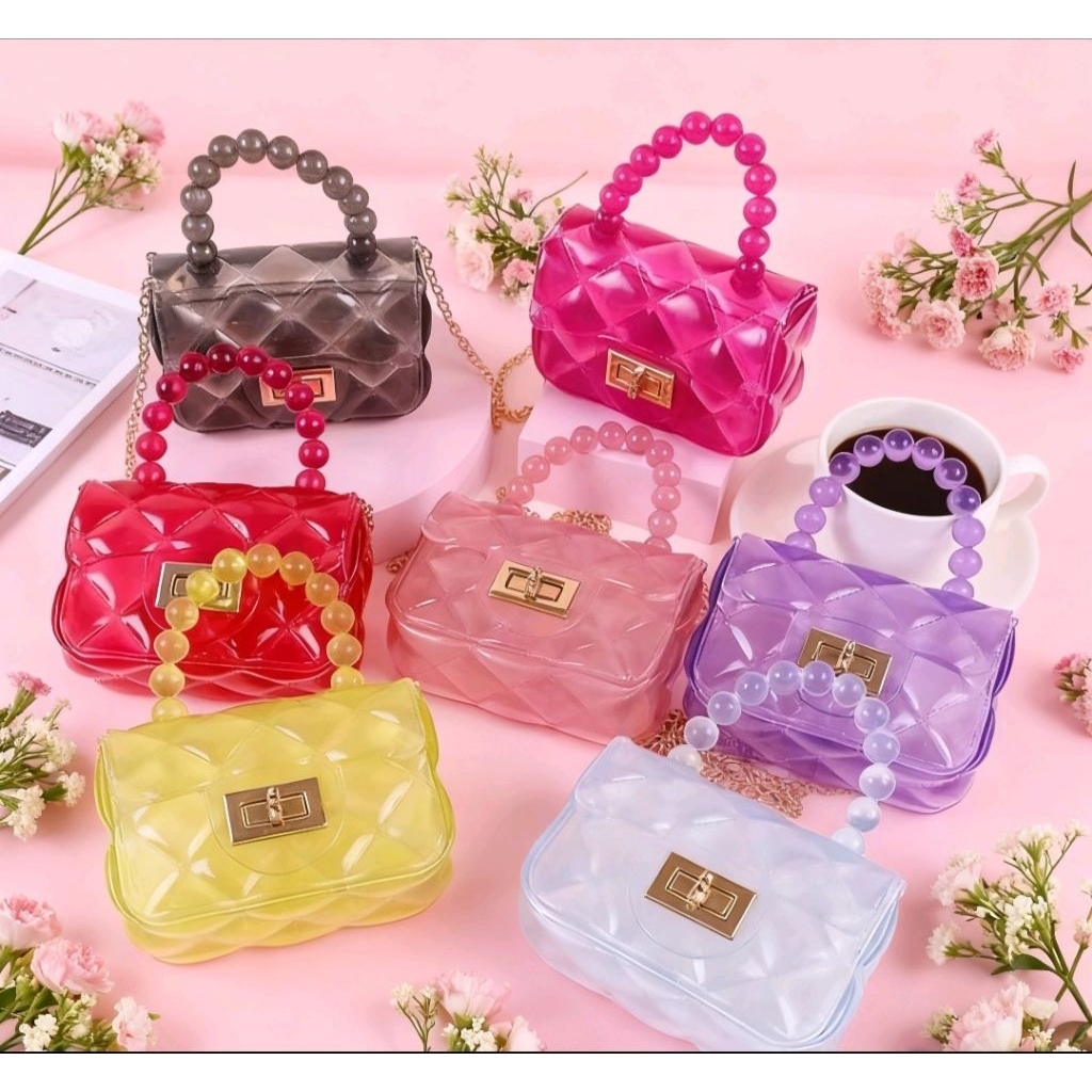 DkFrst_Tas Jelly Mini / Tas Jelly Slempang anak kecil lucu / Tas Jelly Mutiara