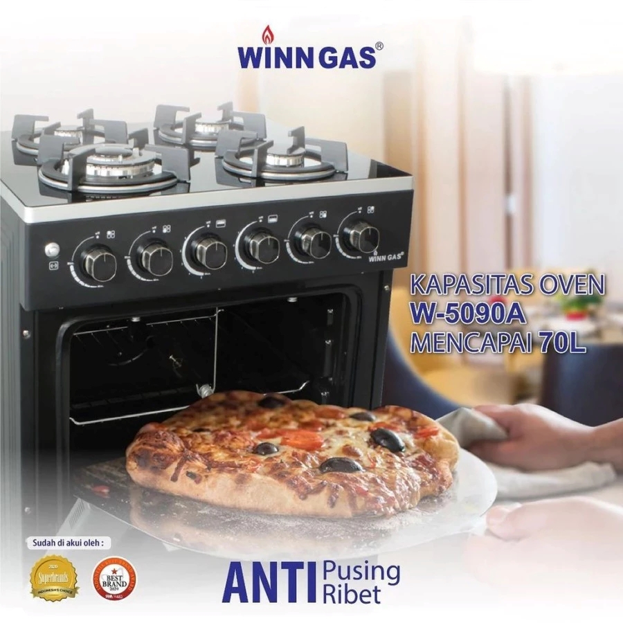 Winn Gas Kompor Freestanding + Oven Grill W5090A