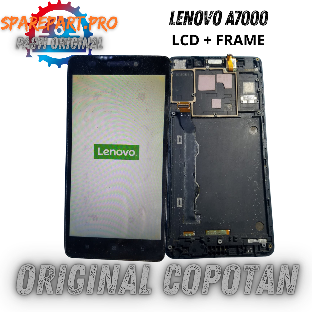 LCD LENOVO A7000 ORI COPOTAN NORMAL MINUS BERCAK SEPERTI DI GAMBAR