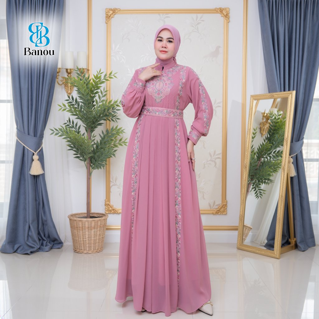 Alshava Dress by Belifi - Gamis Premium Desain Bordir Mewah Eksklusif Terbaru