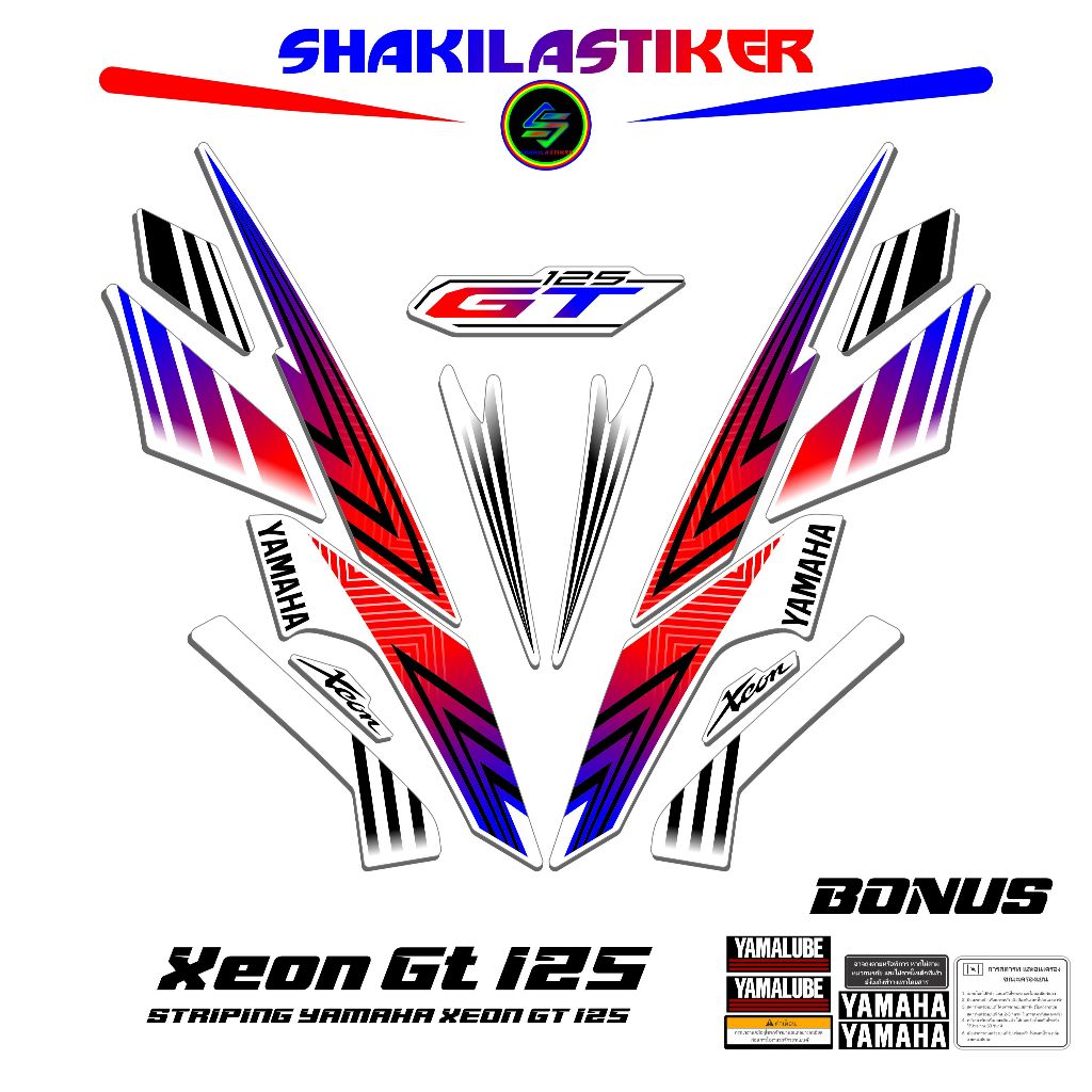 STIKER STRIPING XEON GT 125 MOTIF MULK 010 / STIKER / STICKER / XEON GT 125 / GT / XEON GT / YAMAHA 