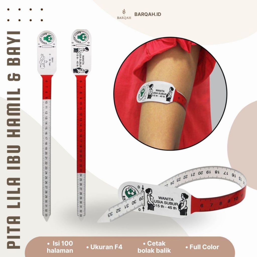 Pita Lila Alat Ukur Lingkar Lengan Dan Lingkar Kepala Bayi