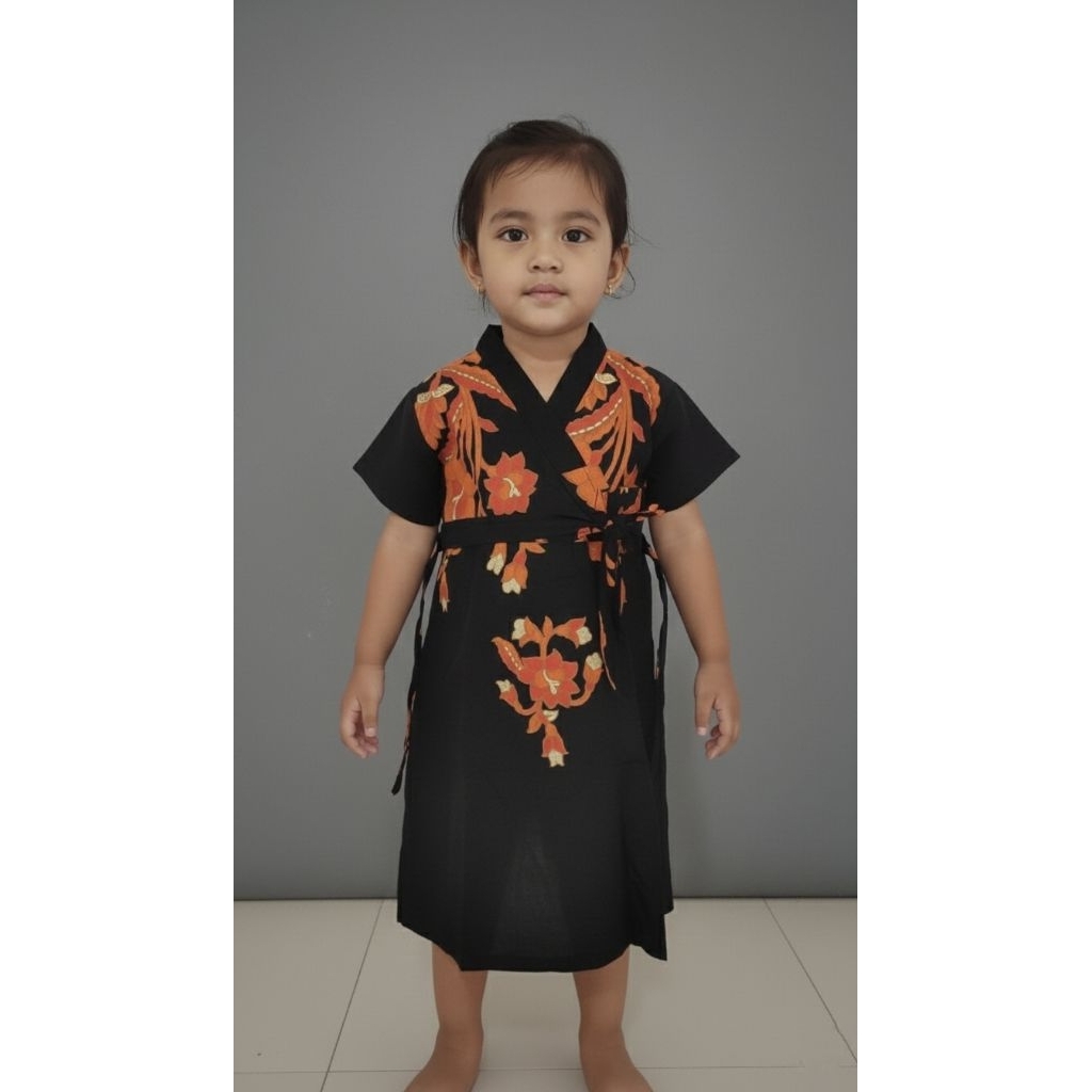 dress batik anak perempuan umur 3-4th