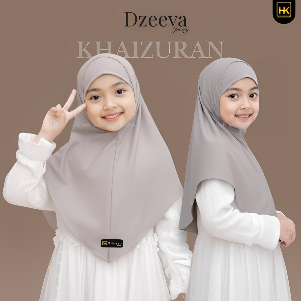 Khaizuran Jilbab Instan Anak Hijab Bergo Anak Non Pet Kerudung Bergo Dzeeva Jilbab Anak Perempuan