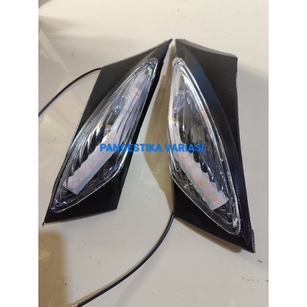 Lampu Sen Depan Vario 110 Karbu Lama Custom Lampu Alis Running 2 Warna