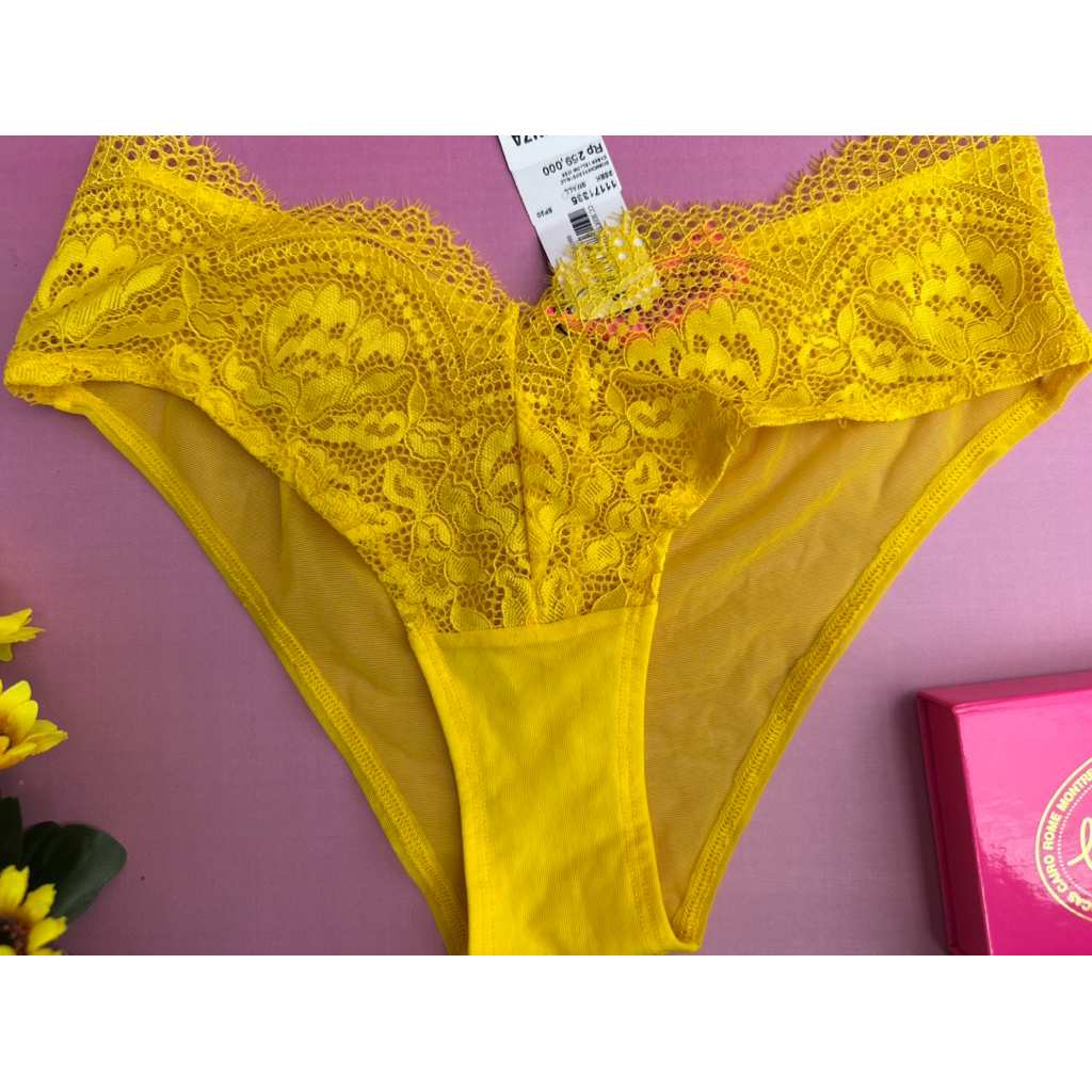 Lasenza Panties Thong Size S Celana Dalam Yellow