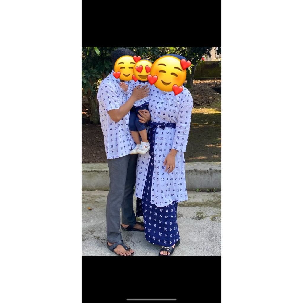 Prelove sarimbit baju couple family lebaran batik harco modern