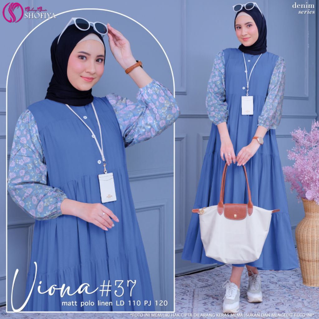 (NEW)GAMIS WANITA MIDI DRESS FASHION MUSLIM/GAMIS MIDI  VIONA - AGATA // BY SHOFIYA GGS
