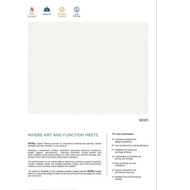 AGTEX BAHAN MEMBRAN TRANSLUCENT | AGTEX | Roll