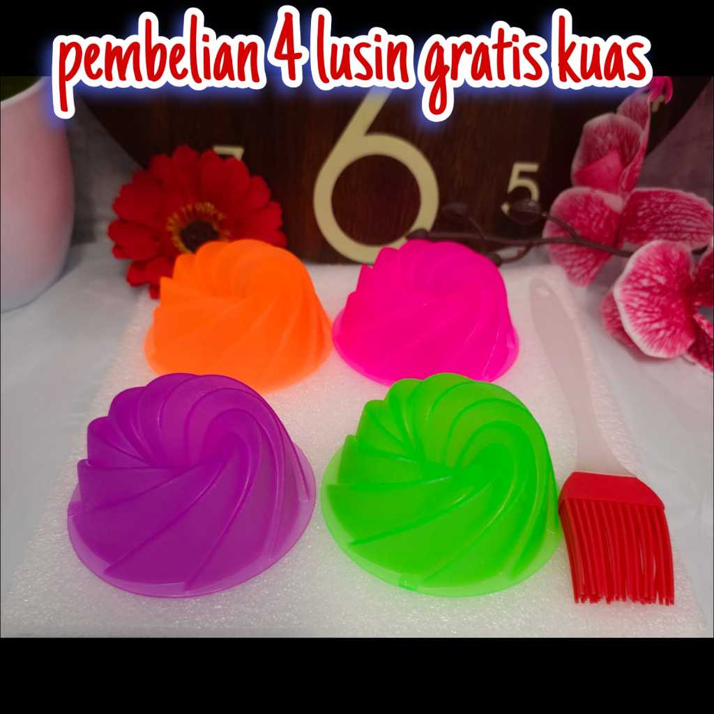 48 Pcs Cetakan Kue Ager Agar Twister Belimbing Bintang Talam Teratai Jasmine Bintang Spiral Apem Bol