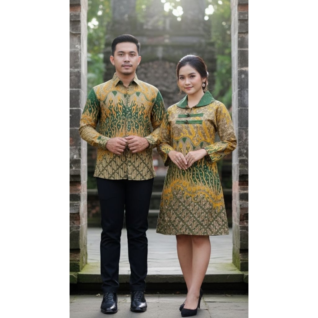 Batik Solo Trendy - Batik Couple Nagita Dengan Bahan Katun Premium Dan Sudah Lapis Furing