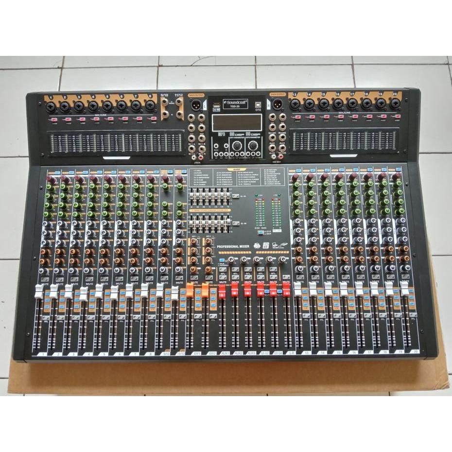 Mixer audio Soundcraft TGD 20 / TGD20 - 20 chanel 16 mono + 4 stereo usb bluetooth 99 efek dsp