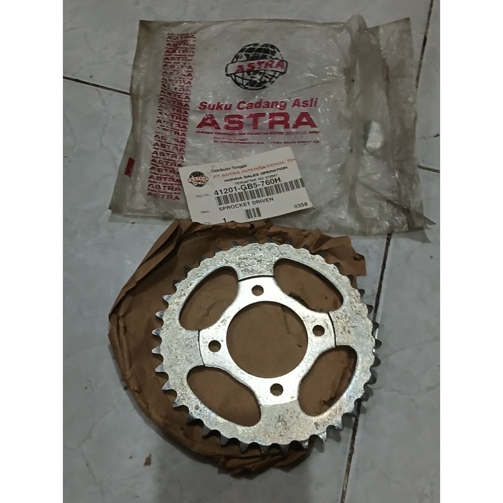 41201 - GB5 - 760H GEAR BELAKANG HONDA ASTREA 800 ORIGINAL BARU STOK LAMA ASTRA