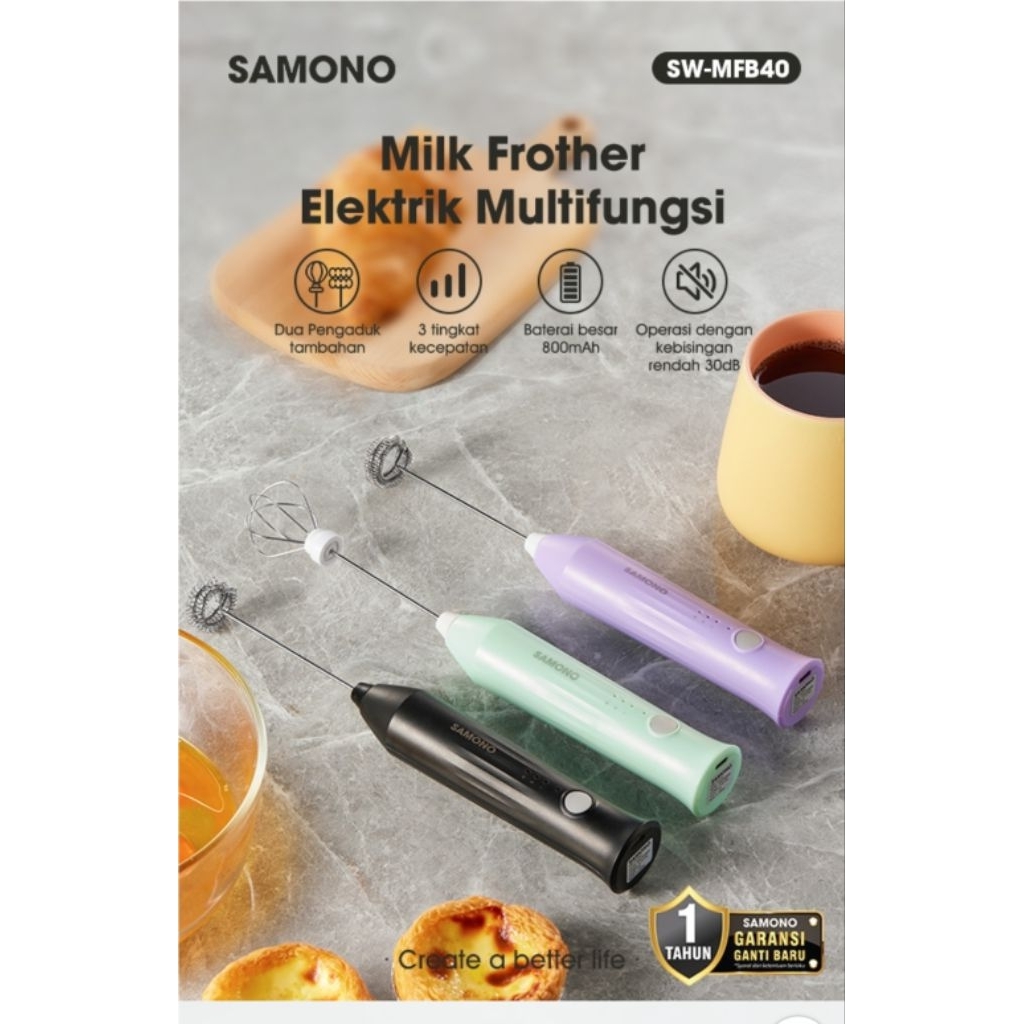 Samono Milk Frother Mixer Portable