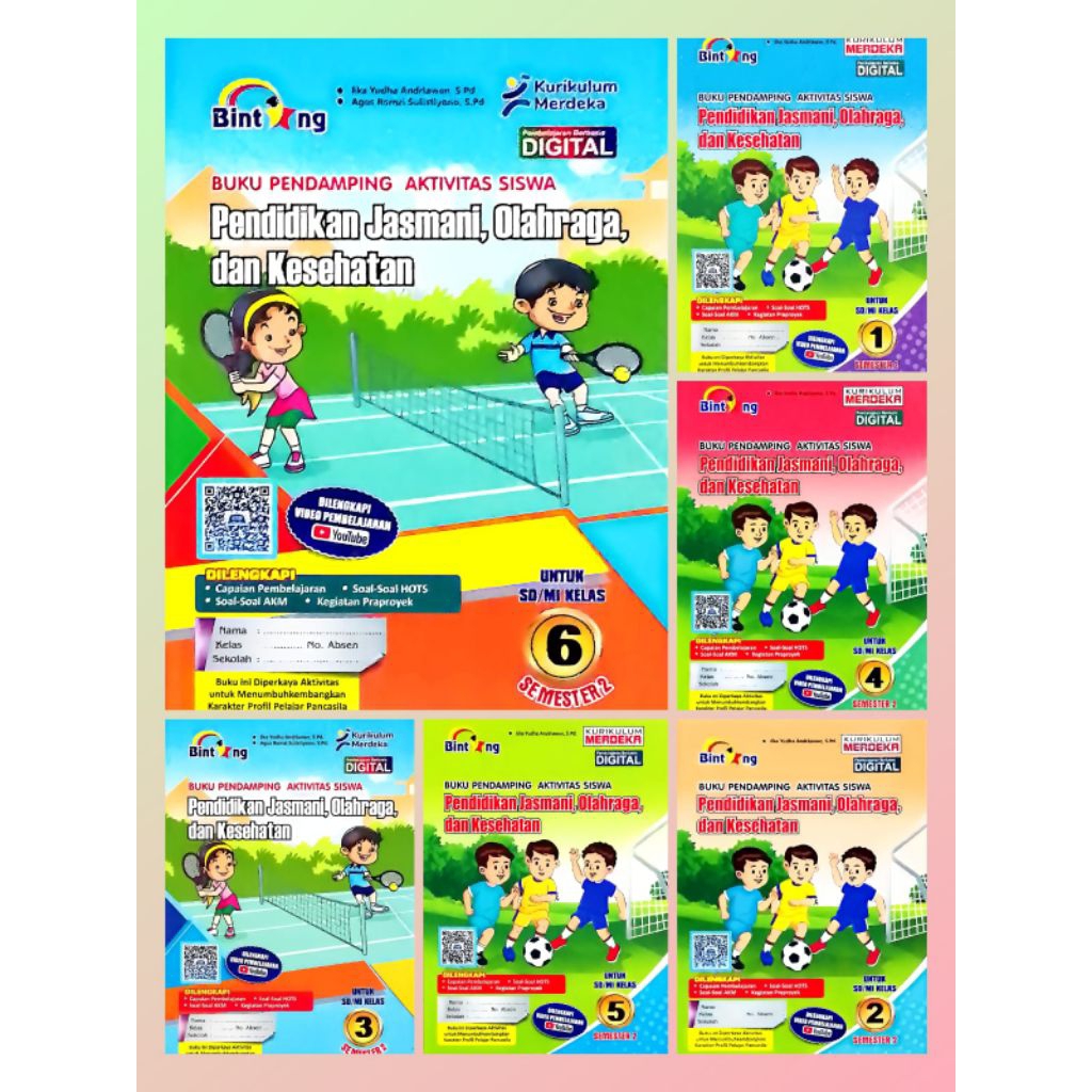 BUKU PJOK SD KLS 123456 SEMESTER 2 PENERBIT BINTANG