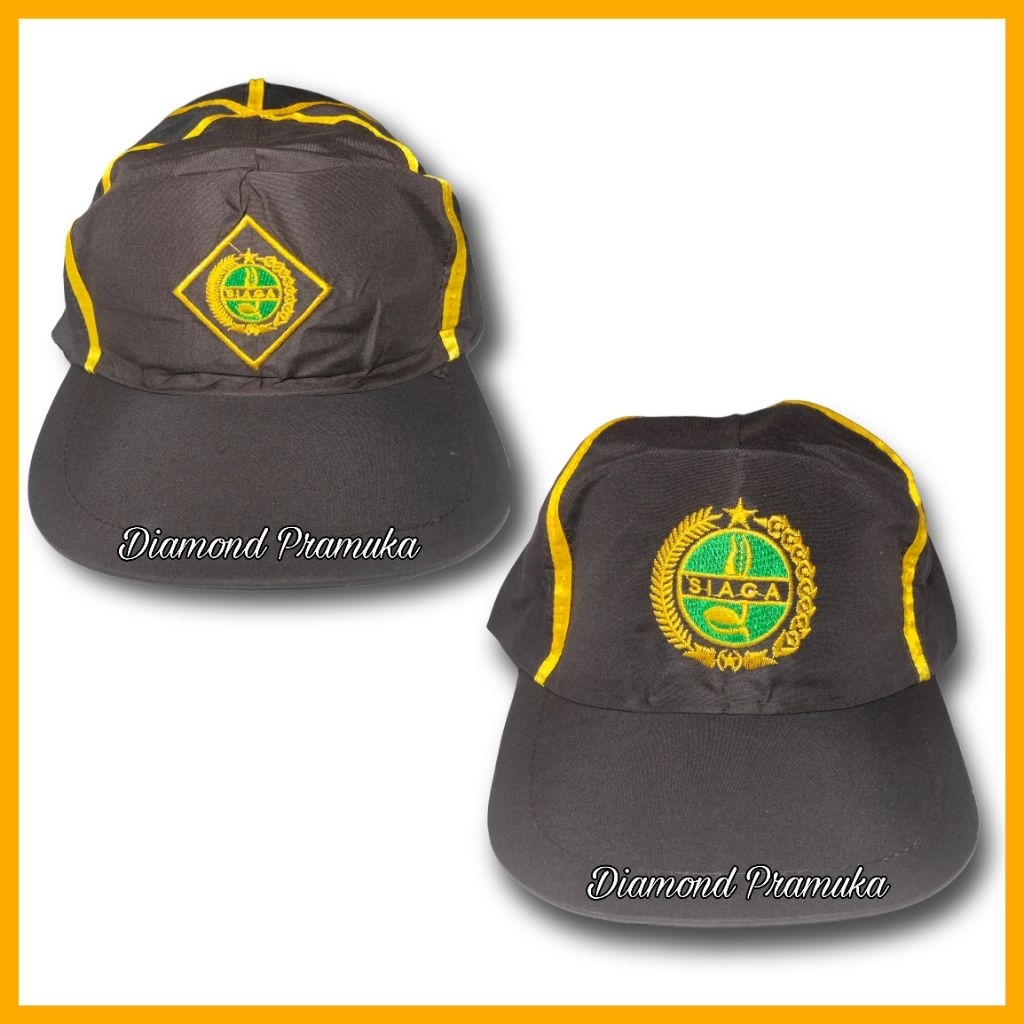 Topi Siaga Pramuka SD Putra Putri Topi Siaga Cewek Cowok Topi Siaga Bordir Topi Pramuka SD