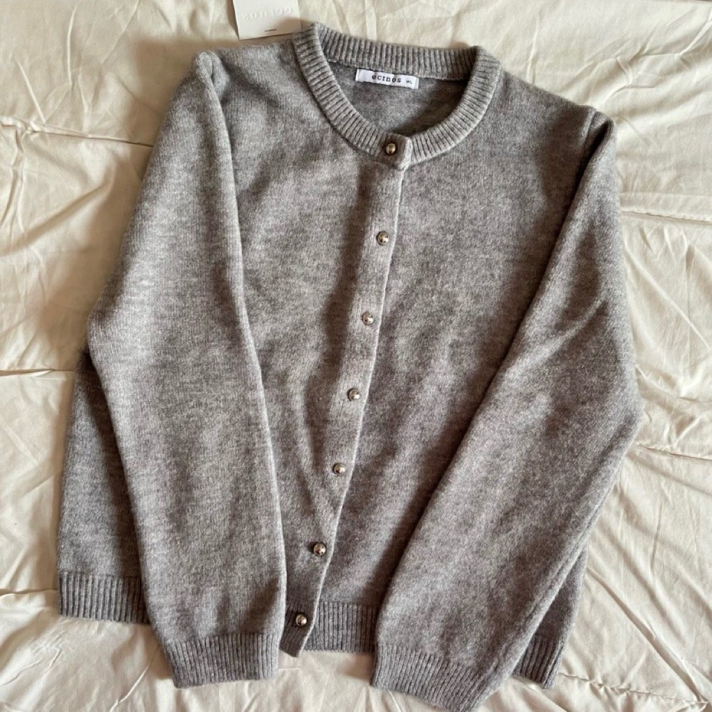 ECINOS Jennie Hairy Wool Knitted Cardigan