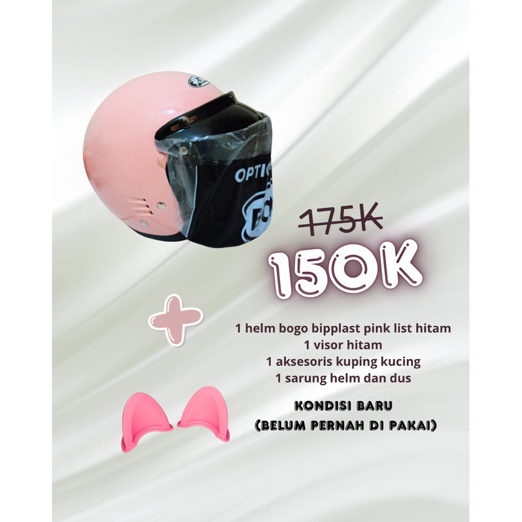 HELM LUCU WANITA MURAH + AKSESORIS