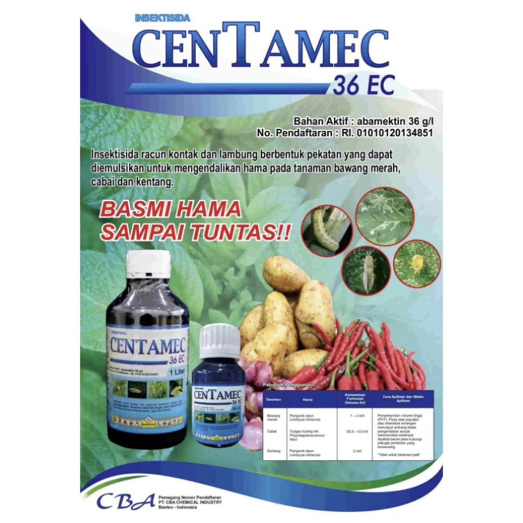 Insektisida Centamec 36 EC ( Abamektin 36 g/l) 1 Liter