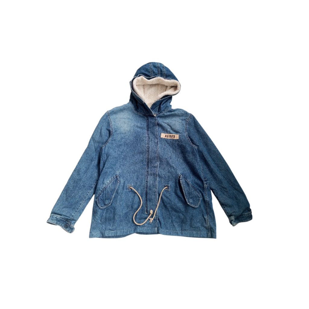 Avirex denim jeans hoodie jaket vintage