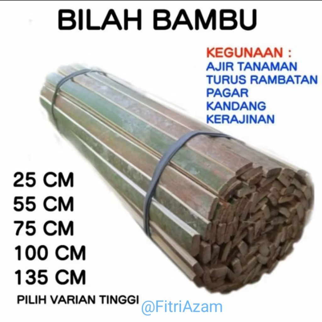 BILAH BAMBU AJIR TURUS DAN PAGAR TANAMAN / BELAH BAMBU
