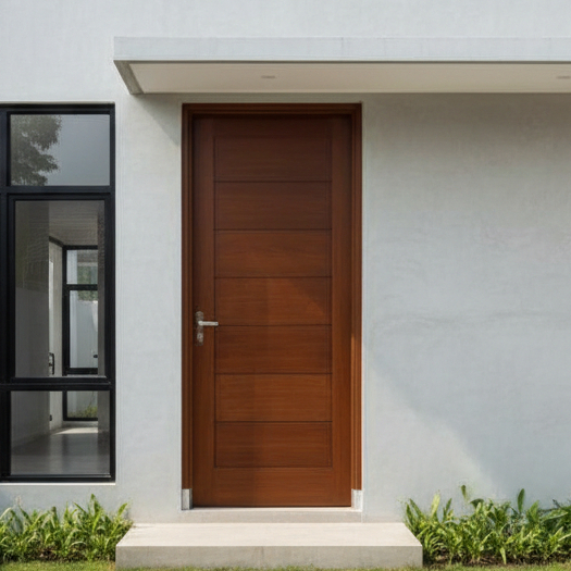 Daun Pintu Kayu Minimalis Modern Custom Ukuran Cocok untuk Pintu Rumah Kamar atau Apartemen