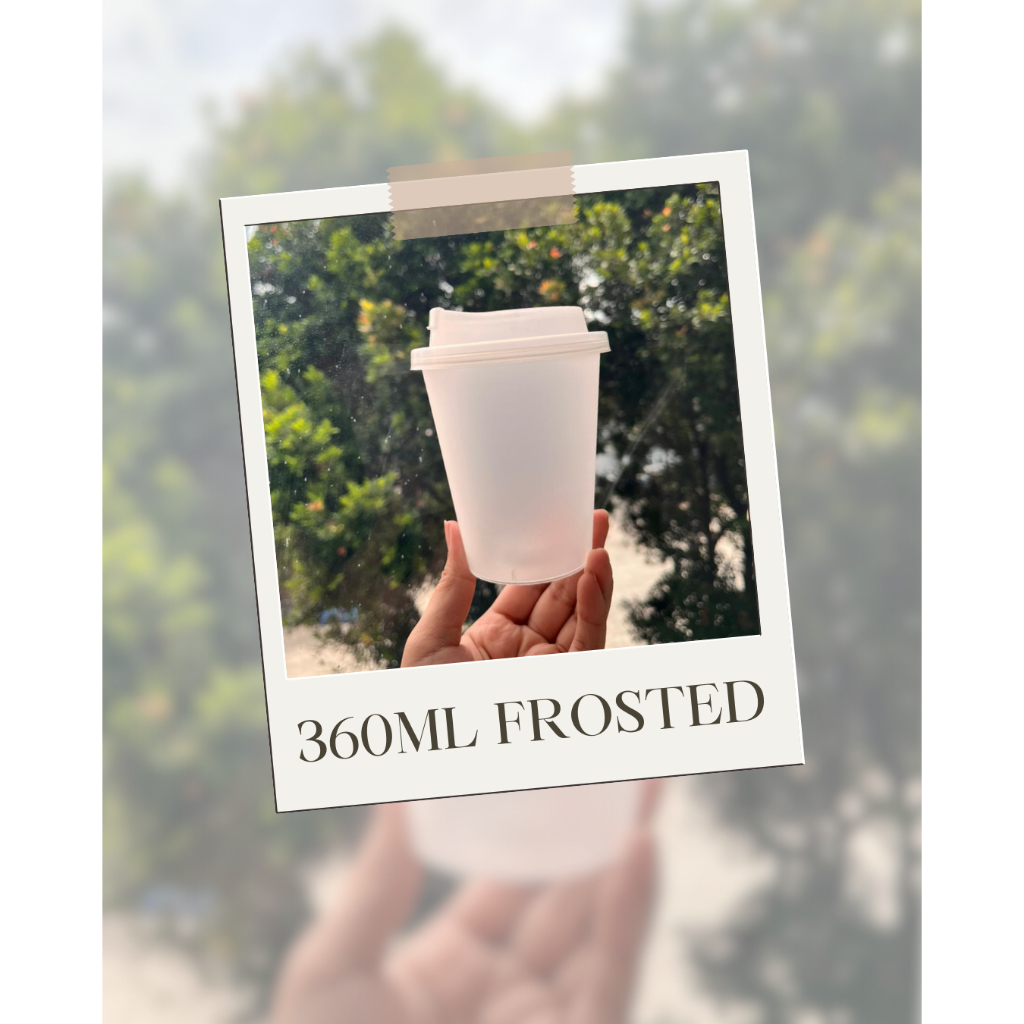 500PCS - CUP INJECTION 360ML FROSTED / CUP INJECTION 12 OZ FROSTED