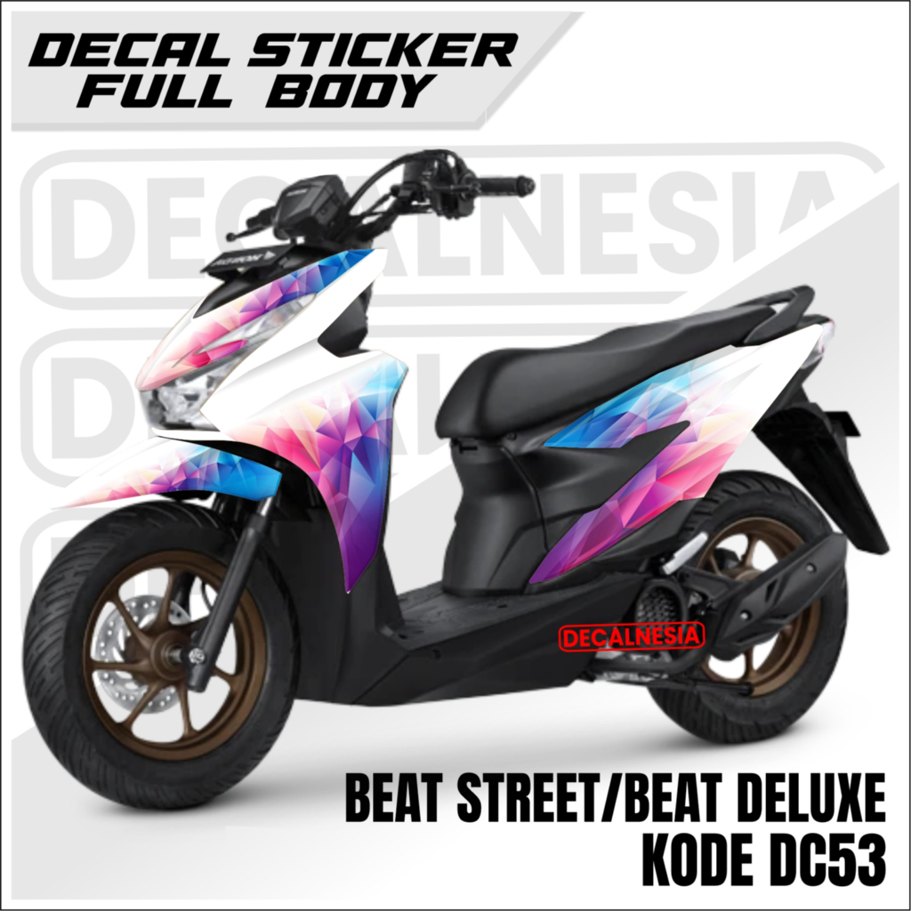 Stiker Decal Motor Beat Street 2025 2026 Sticker Beat Deluxe CBS Smart Key Full Body Variasi DC53