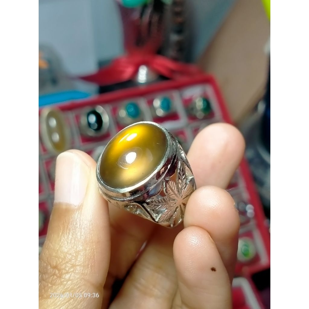 batu cincin smoky quartz solar solok selatan