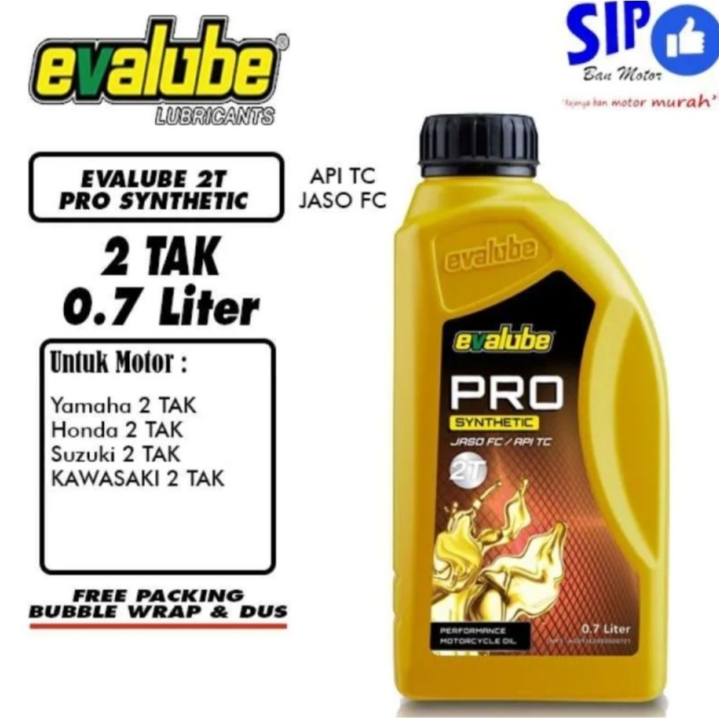 Evalube Pro 2T 700ml - Oli Samping Motor 2Tak Berkualitas Tinggi MESIN MAKIN AWET KUALITAS NOMOR SAT